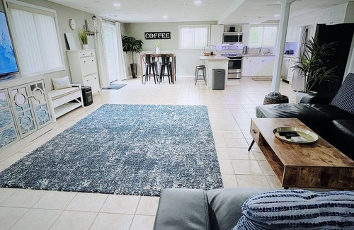 Freeport House | Entire lower level in a private home with walkout fenced yard.