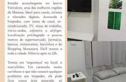 Adrianopolis Apartment | Estúdio Charmoso no Vieiralves