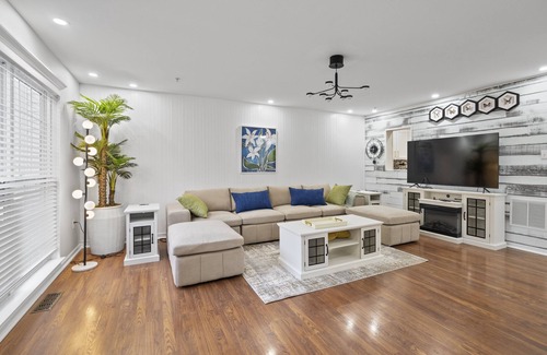 Owings Mills House | Experience Elevated Comfort: Luxe Breeze Townhouse.