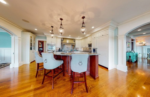 Cedar Bushes House | Exquisite oceanfront home with pool, pool spa, balcony, kayaks, & W/D