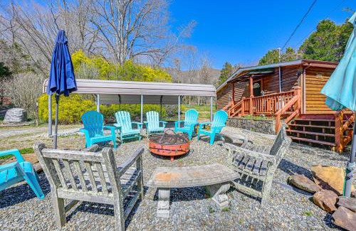 Robbinsville House | Fire Pit and Decks Creekside Cabin in Robbinsville