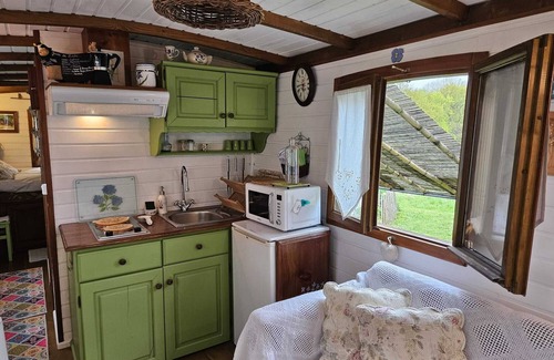 Sigalens House | Fleur des Champs" caravan, Nordic bath and shared pool