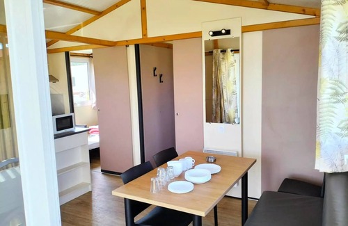 Saint-Aubin-sur-Scie Ski Chalet | Flower Camping Vitamin * - Chalet Morea Standard 25m2 (2 bedrooms) + TV + Terrace Covered 5 people