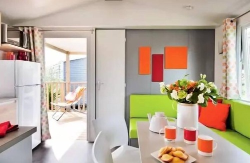 Saint-Aubin-sur-Scie House | Flower Camping Vitamin * - Mobile home Côté Confort 25m² (2 bedrooms) + TV + Integrated terrace - Arrival Sunday 4 people