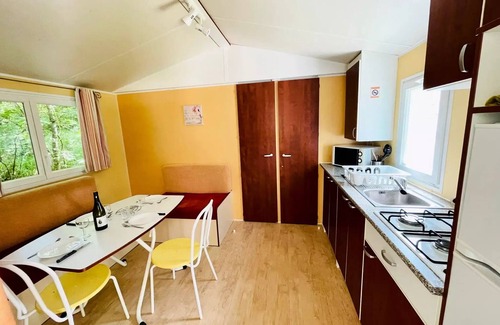 Camon House | Flower Camping LA GDPOLA * - Mobile home Ash Comfort 23m2 - 2 bedrooms + covered terrace 4m2 4 people