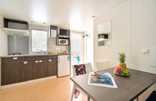 Castries House | Flower Camping le FONDESPIERRE * - Mobile-home Standard - 23m2 (1 bedroom - air conditioning - TV) 2 persons