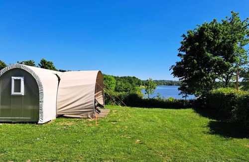 Pressignac House | Flower Lake Camping * - Mobil home Vintage Standard 20m2 - 2 bedrooms + uncovered terrace + TV 4 persons