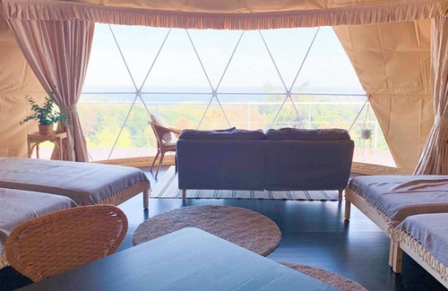Futo Cabin | For 3 people 7m dome tent C overlooking Sagami B/Ito Shizuoka