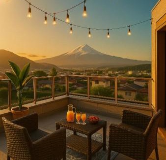 Minamitsuru-gun Villa | Fujiyoshida house, 2 toilet 2 bathroom, Mt Fuji view, 4 living room, free parking 5 cars, projector, washmachine, pet ok