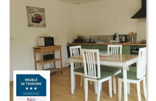 Souraide Apartment | Gîte 3 étoiles et 2 épis, Entre Terre & Mer, for 2 pers. with terrace