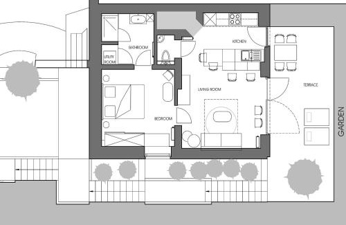 Liege Apartment | Gîte Au26 côté jardin-côté cour