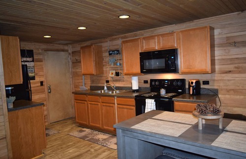 Grand Rivers Condo | Grand Rivers, KY -Cozy getaway with Cabin Charm- Near Green Turtle Bay & Patti's