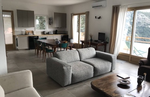 Balogna House | Ground floor House Terrace Mountain view in Corsican village with Sauna