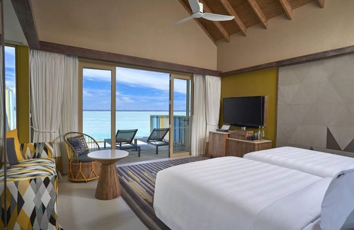 Farukolhufushi Island Hotel | Hard Rock Maldives, Platinum Overwater Villa, Terrace, Lagoon Access