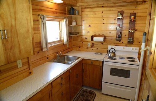 Government Camp Cabin | Heart of village! Knotty pine cabin located on a creek.