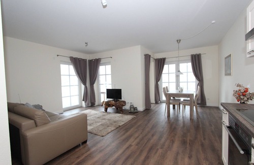 Haby Apartment | Herrmannhof Haby Komfortwohnung Borby 54 qm, Große Terassen,