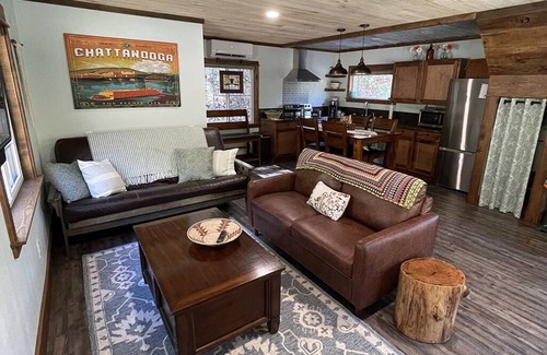 Lupton City Cabin | Hidden Cove Cabin at The Pines: Hand Crafted Charm in Peaceful Wooded Cove