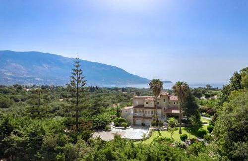 Spartia Villa | Hidden Gem Estate superior luxury villa kefalonia private pool stunning sea & mountain views 5 acres of lush gardens World class accommodation