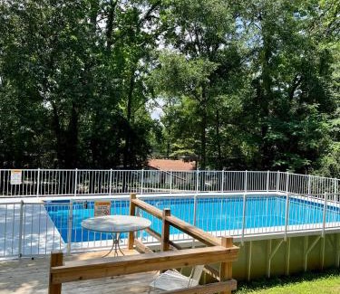 Montgomery House | Hideaway - 3 BR Home with PRIVATE POOL on wooded lot