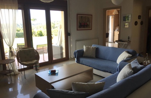 Siviri Villa | Hill summer villa is surrounded by pine tree forest. Access to private beach