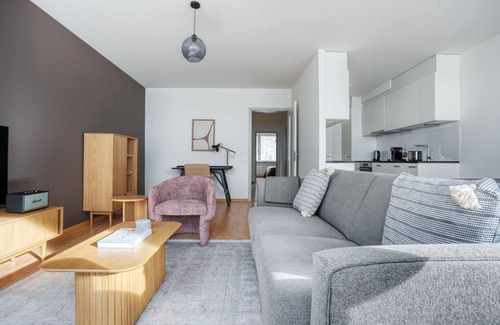 Sankt Alban Apartment | Hip Gellert 2BR w/Parking & Shared W/D, 10 min to Market, by Blueground