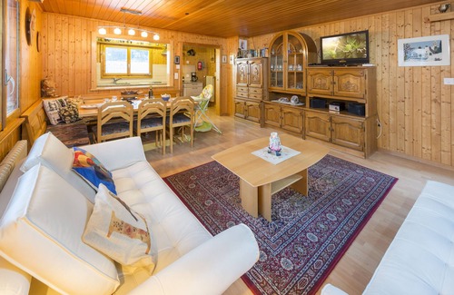 St. Niklaus Ski Chalet | Holiday Chalet Sven Marc for 2 to 10 people, child-friendly, dream panorama