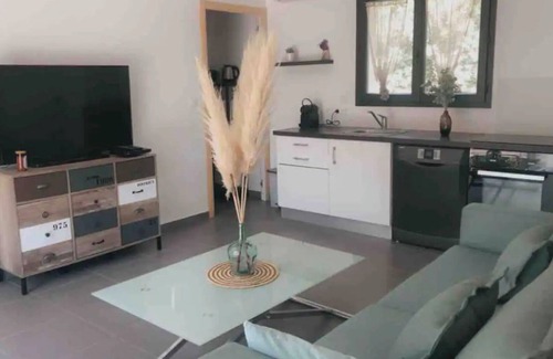 Barbaggio House | Holiday Home 'Villa De Charme T3 Saint Florent' with Mountain View, Wi-Fi and Air Conditioning
