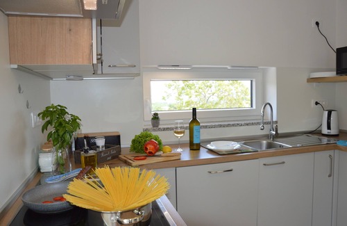 Spodnje Skofije House | Holiday house, Slovenian coast, large terrace with a pergola, parking, sea, BBQ