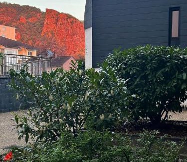 Bad Muenster am Stein-Ebernburg Apartment | Homindays Terrace with Mountain Views River just Nearby