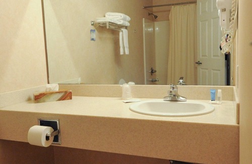 Yuma Hotel | Hotel room with ONE QUEEN BED and attached, private bathroom.