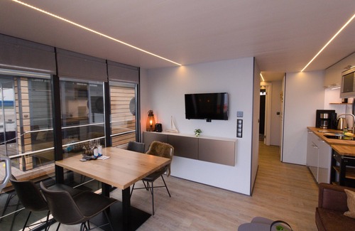 Wendtorf Boat Rental | Houseboat Fjord Luna with bio-sauna and roof terrace in Wendtorf
