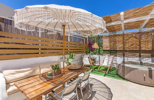 Gouves Apartment | Idalia Stylish Apartment with Hot Tub