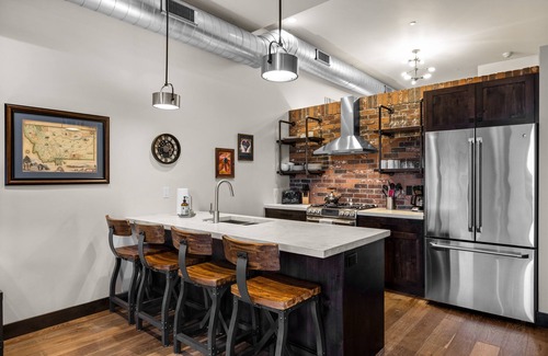 Whitefish Condo | Immaculate loft condo steps to shops, restaurants, Whitefish River and Whitefish Lake