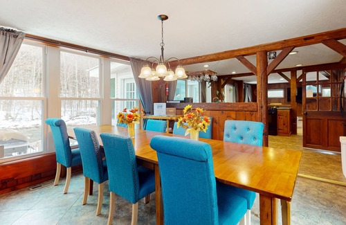 Montgomery Center House | Inviting riverfront home with deck & fireplace, near skiing & golf