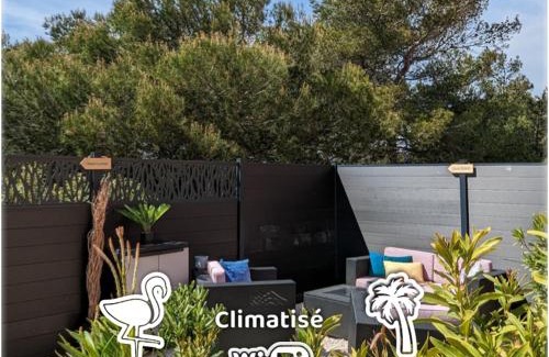La Capte Apartment | L'Instant Mer - Bord de Mer - Studio avec grand jardin à La Capte