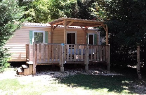 La Cassagne House | La Grande Prade Campsite* - Mobile comfort residence in Noyers with semi-covered wooden terrace 18 m² + TV-TNT for 6 people