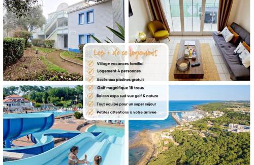 Bourgenay Apartment | "LA P'TITE PAUSE" Appartement 4 personnes, vue golf, accès parc aquatique gratuit