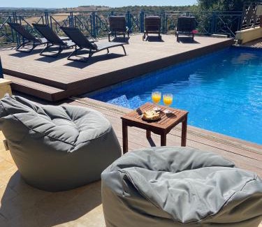Mateh Yehuda Villa | La Villa Toscana: Pool & Elah Valley vineyard view