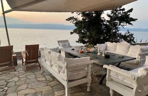 Vlychos House | Lady of Hydra Villa, sea front view, private beach