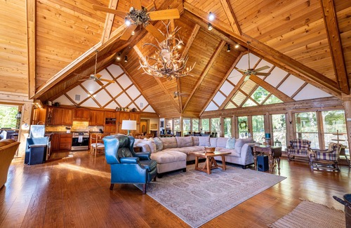Fair Play House | Lakefront Cabin Retreat. Private Setting. Sleeps 20. Boat Rental