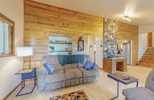 Arbor Vitae House | Lakefront home with large patio, fire pit, W/D & WIFI
