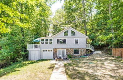 Chesapeake Ranch Estates-Drum Point House | Lakefront Lusby Home with Fire Pit 3 Mi to Beach!