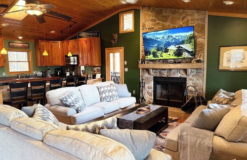 Baker House | Large Hillside Cabin in Lost River - 3 Bed, 3 Bath, Hot Tub, Sprawling Decks