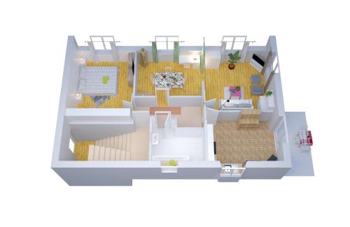 Le Solliat Apartment | Le bananier sur le lac avec terrasse et parking privé