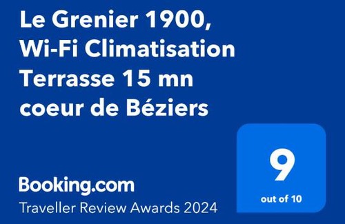 Beziers Apartment | Le Grenier superbe T3 Climatisation Terrasse Wi-Fi Netflix 15 mn coeur de ville 70m2