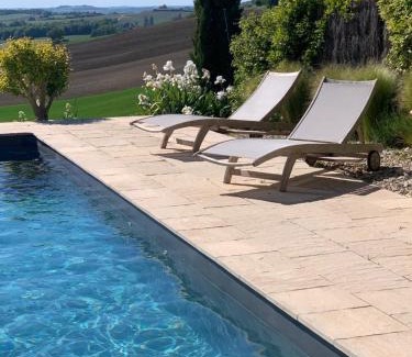 La Sauvetat House | Les 5 terrasses - vue imprenable et piscine privée