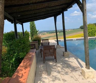 La Sauvetat House | Les 5 terrasses - vue imprenable et piscine privée
