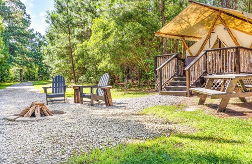 Conway RV Rental | 🌲 Little Bear Glamping 🐻 Cozy Tent Retreat Under the Stars