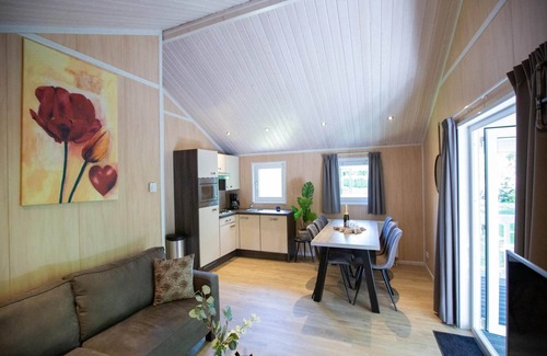Oirschot Ski Chalet | Lodge in Brabant with Cozy Covered Terrace