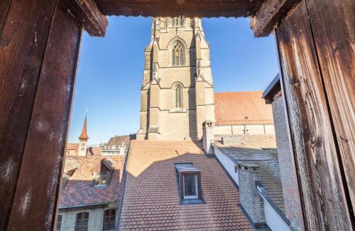 Fribourg Apartment | Loft avec vue sur la Cathédrale de Fribourg